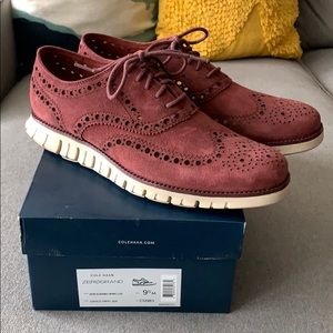 Cole Haan - ZeroGrand Wingtip Oxford Suede Shoes